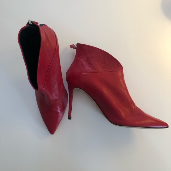 Grigiarancio Red Booties Made in Italy Size 8.5 - Picture 8 of 11